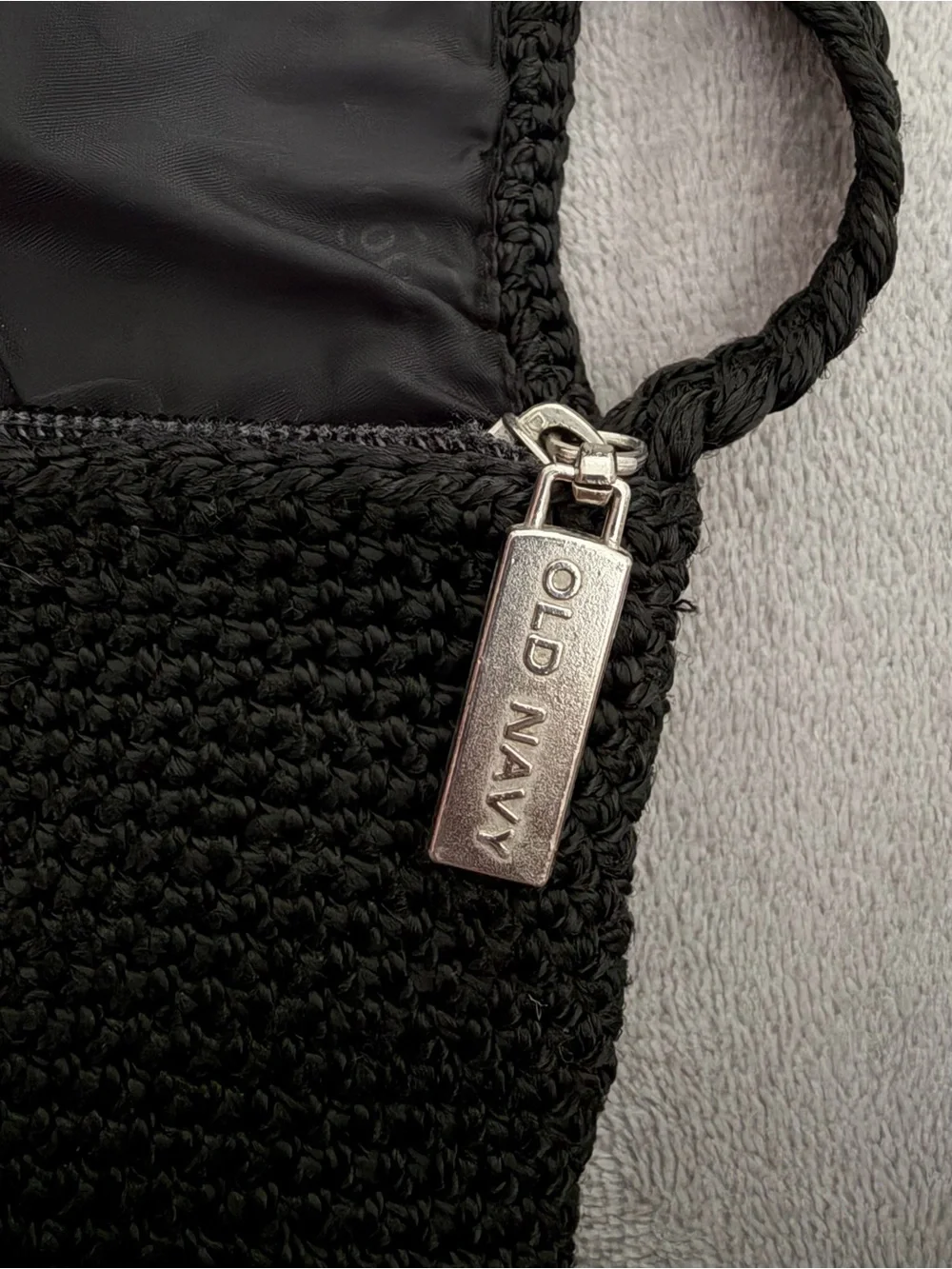 Old Navy Black Crochet Crossbody Purse